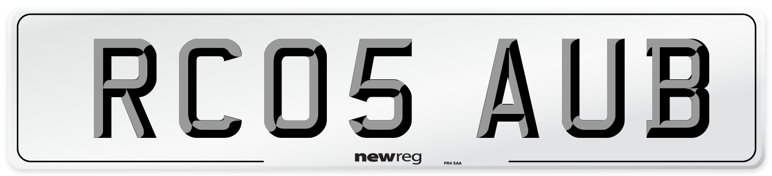 RC05 AUB Number Plate from New Reg